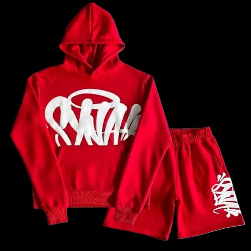 Syna World Red Hoodie And Shorts Set — Tracksuits from Weidian, photo 2 of 2