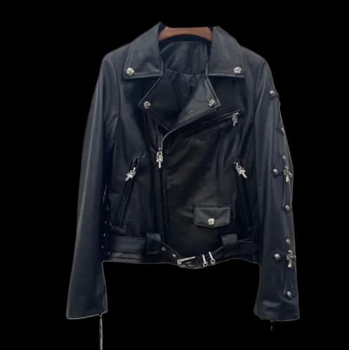 CHROME HEARTS LEATHER JACKET — Jackets from 1688, photo 2 of 2