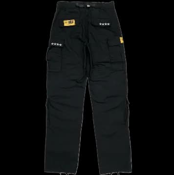 Corteiz pants cargo black White Logo Yellow Patch — Pants from Weidian, photo 2 of 2
