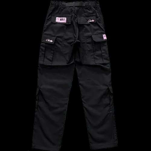 corteiz pants cargo black pink logo — Pants from Weidian, photo 2 of 2
