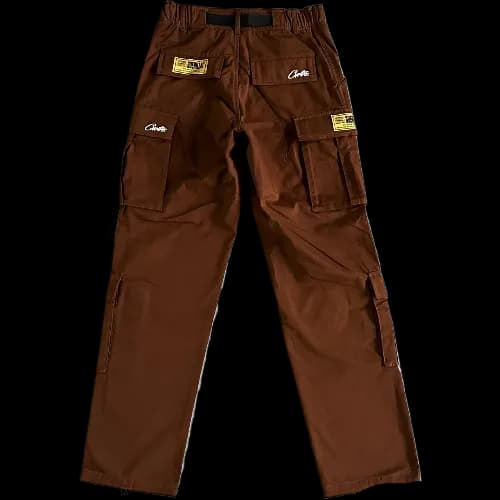 corteiz pants cargo brown white logo — Pants from Weidian, photo 2 of 2