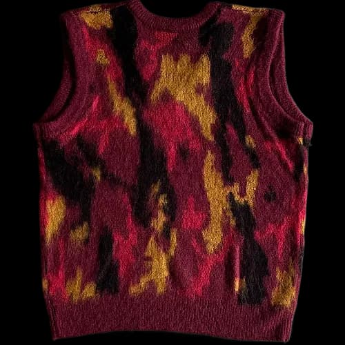 corteiz gilet Mohair Knit Red Yellow Black Camo — Hoodies from Weidian, photo 2 of 2