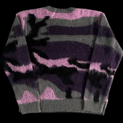 CORTEIZ CREWNECK MOHAIR PURPLE CAMO KNITTED — Hoodies from Weidian, photo 3 of 3