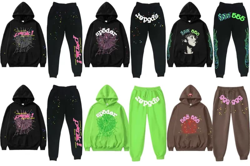 Trendy hip hop singer sp5der printed couple hoodie men s and women s hoodie sports suit 52 — clothing from Weidian
