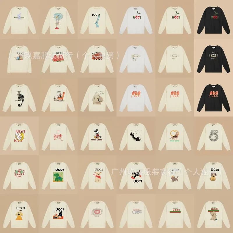 Cross border Correct version G family autumn and winter series high weight long sleeved sweatshirt high version 25 new styles high quality 17 — clothing from Weidian