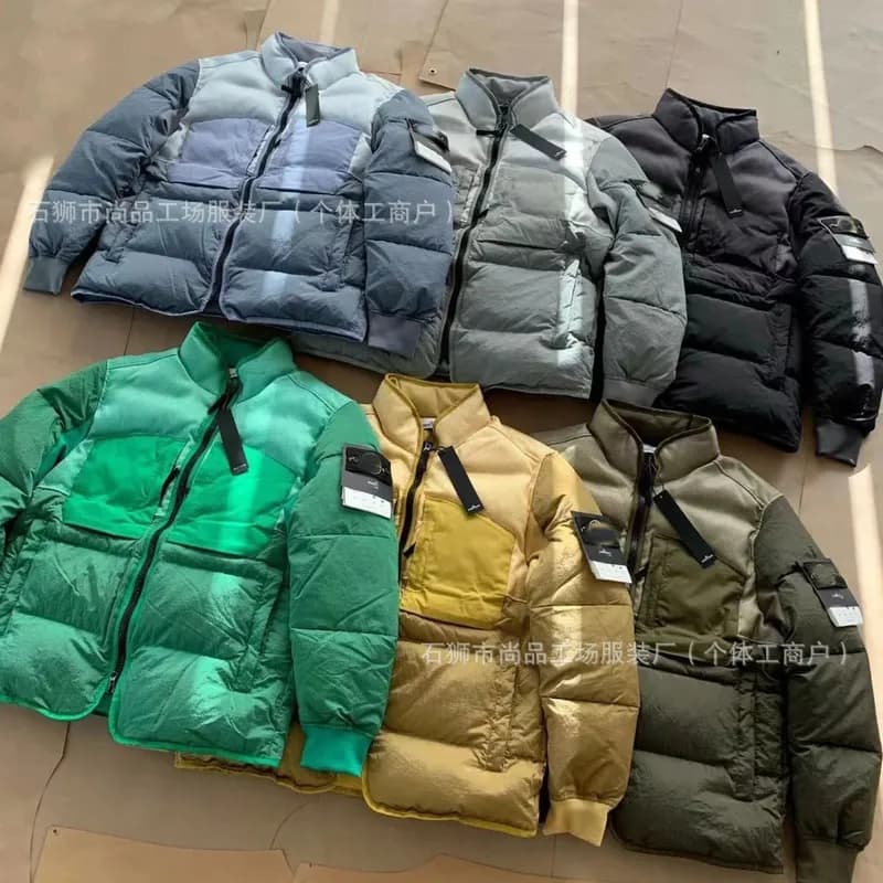 Foreign trade Shitou Xiaodao warm cotton coat for men and women with stand up collar men s autumn and winter thickened bread coat couple contrasting color 12 — clothing from Weidian