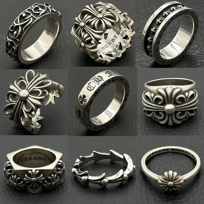 Crowe vintage eternal heart ring tomb iris ring scout flower cross flower vine classic 11 — clothing from Weidian