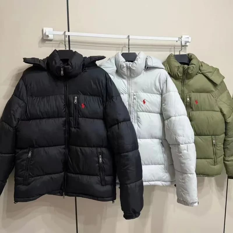 polo Raff RL detachable hood super thick cotton windproof and waterproof couple s zipper jacket 1 — clothing from Weidian