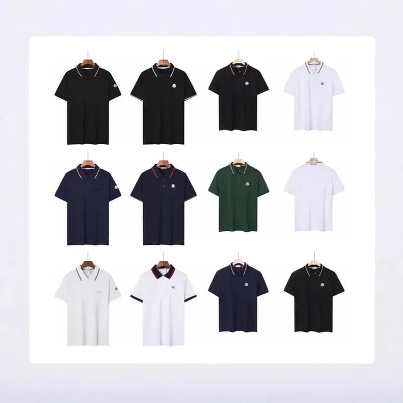 Cross border foreign trade summer new Mengkou Miao men s polo shirt short sleeved pique cotton lapel Mengjia T shirt men s casual 94 — clothing from Weidian