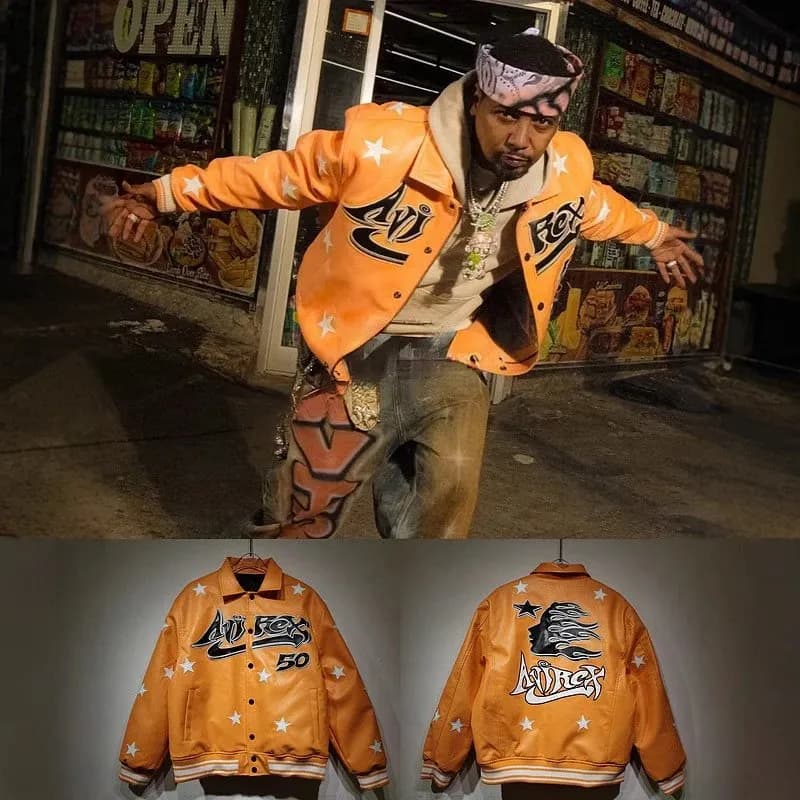 Hell Star Jacket Avirex co branded 50th anniversary limited edition retro trendy jacket motorcycle embroidered leather jacket 97 — clothing from Weidian