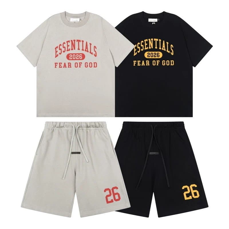 Essentials Style Tee & Shorts Set — tracksuits from Weidian