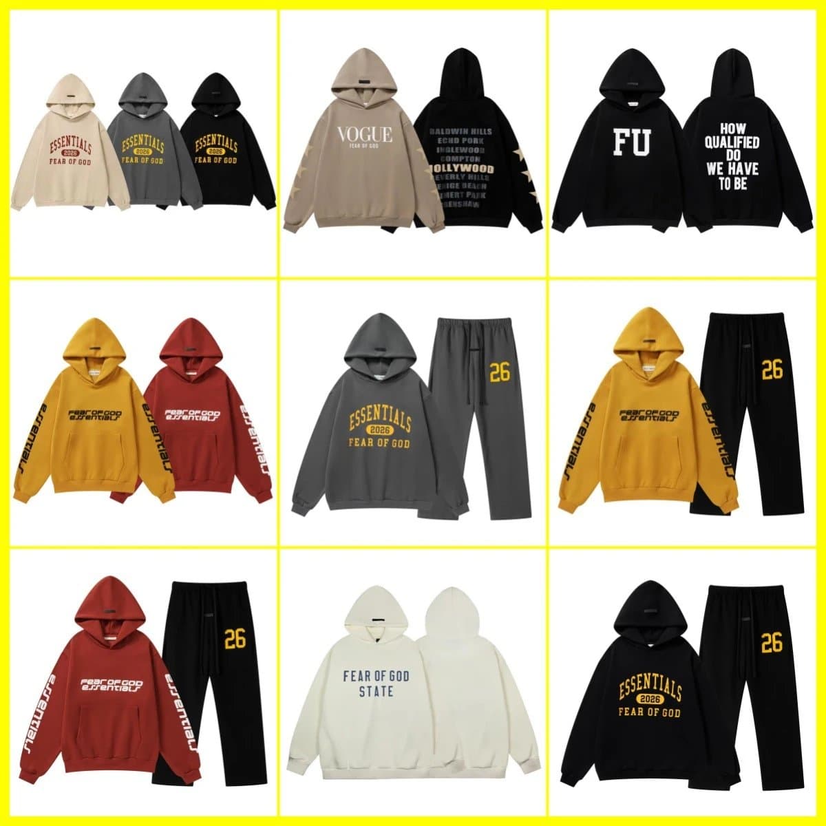 Fear of God Essentials Fleece Tracksuit — tracksuits from Weidian