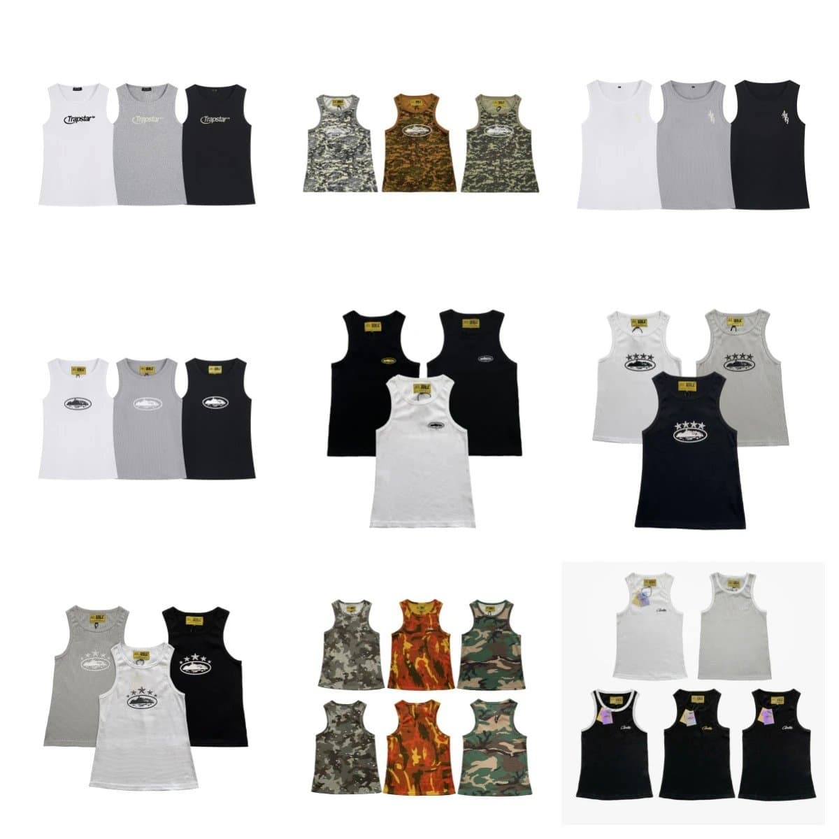 Camo Print Streetwear Tank Top — tShirts from Weidian