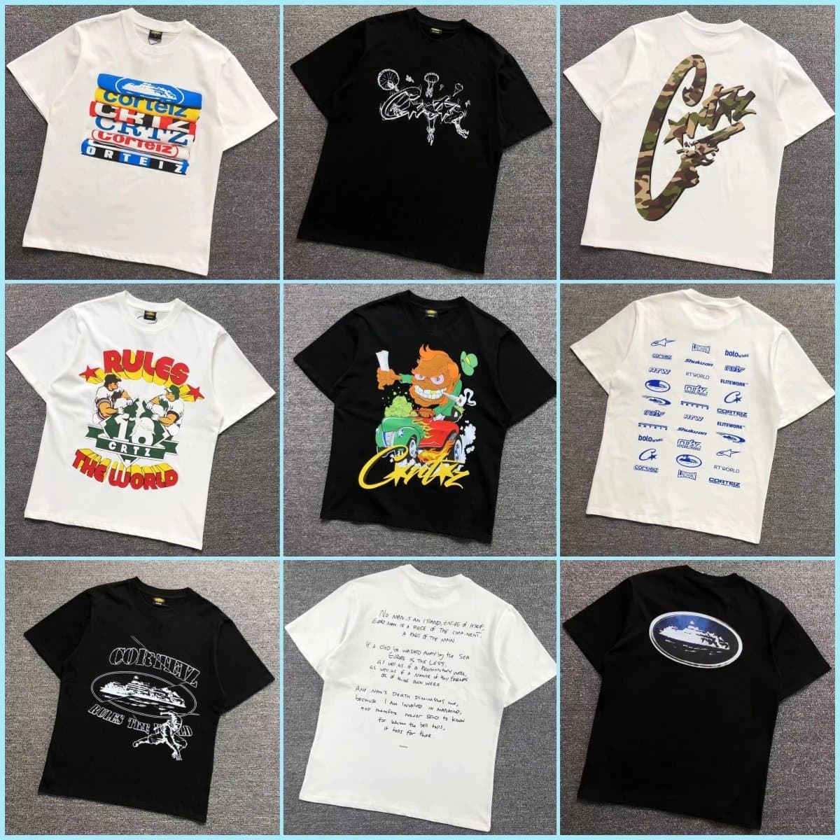Corteiz Style Retro Print Tee — tShirts from Weidian