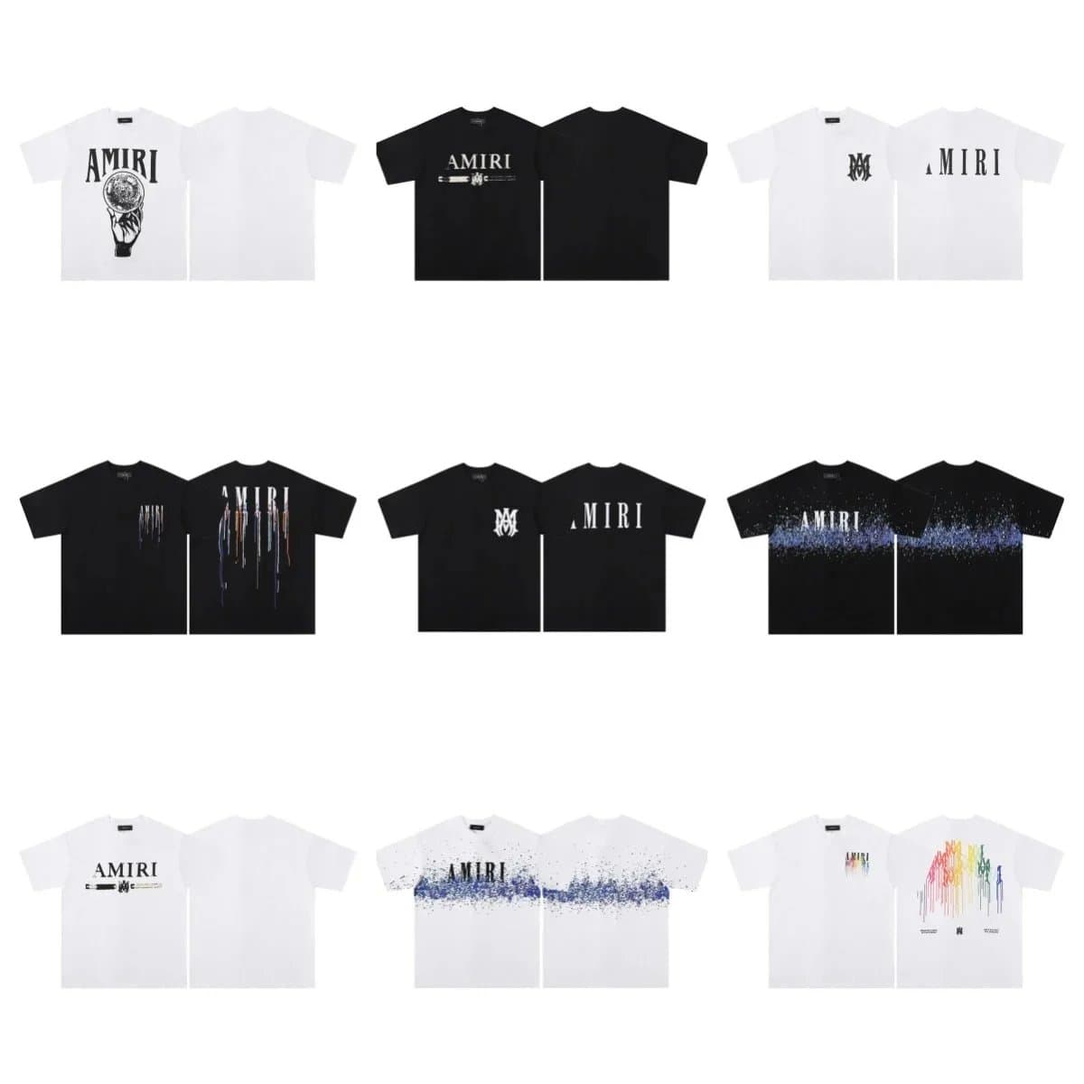 Splatter Letter Print Tee — tShirts from Weidian