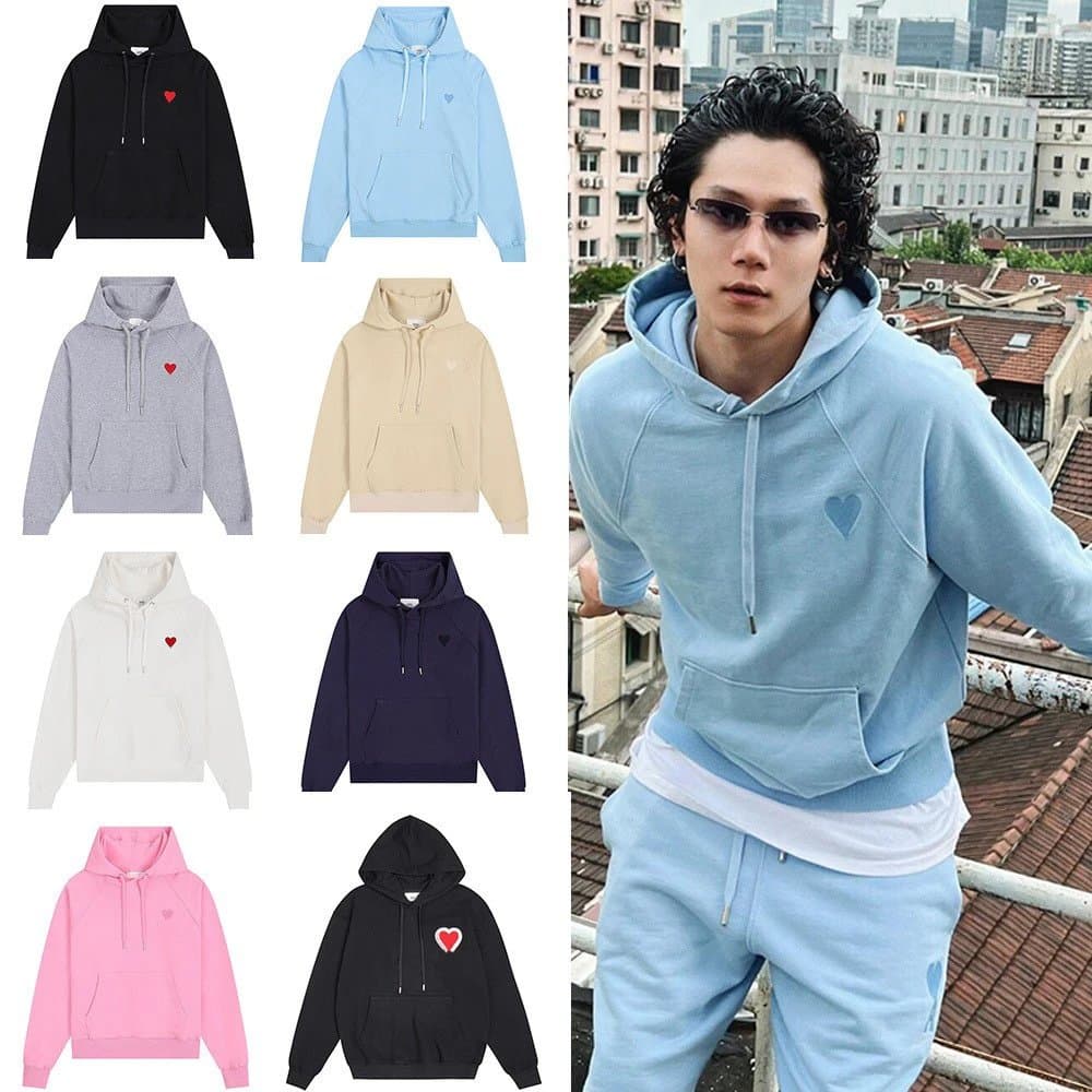 Heart Embroidered Streetwear Hoodie — hoodies from Weidian