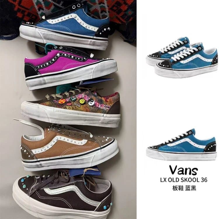 Pearl Studded Platform Canvas Sneakers — shoes from Weidian
