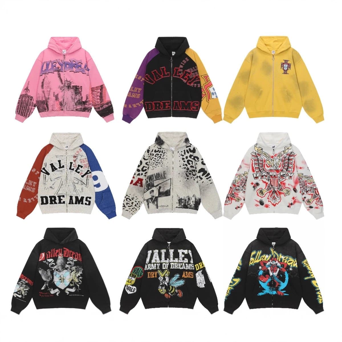 Valley Style Knit Zip Hoodie — hoodies from Weidian