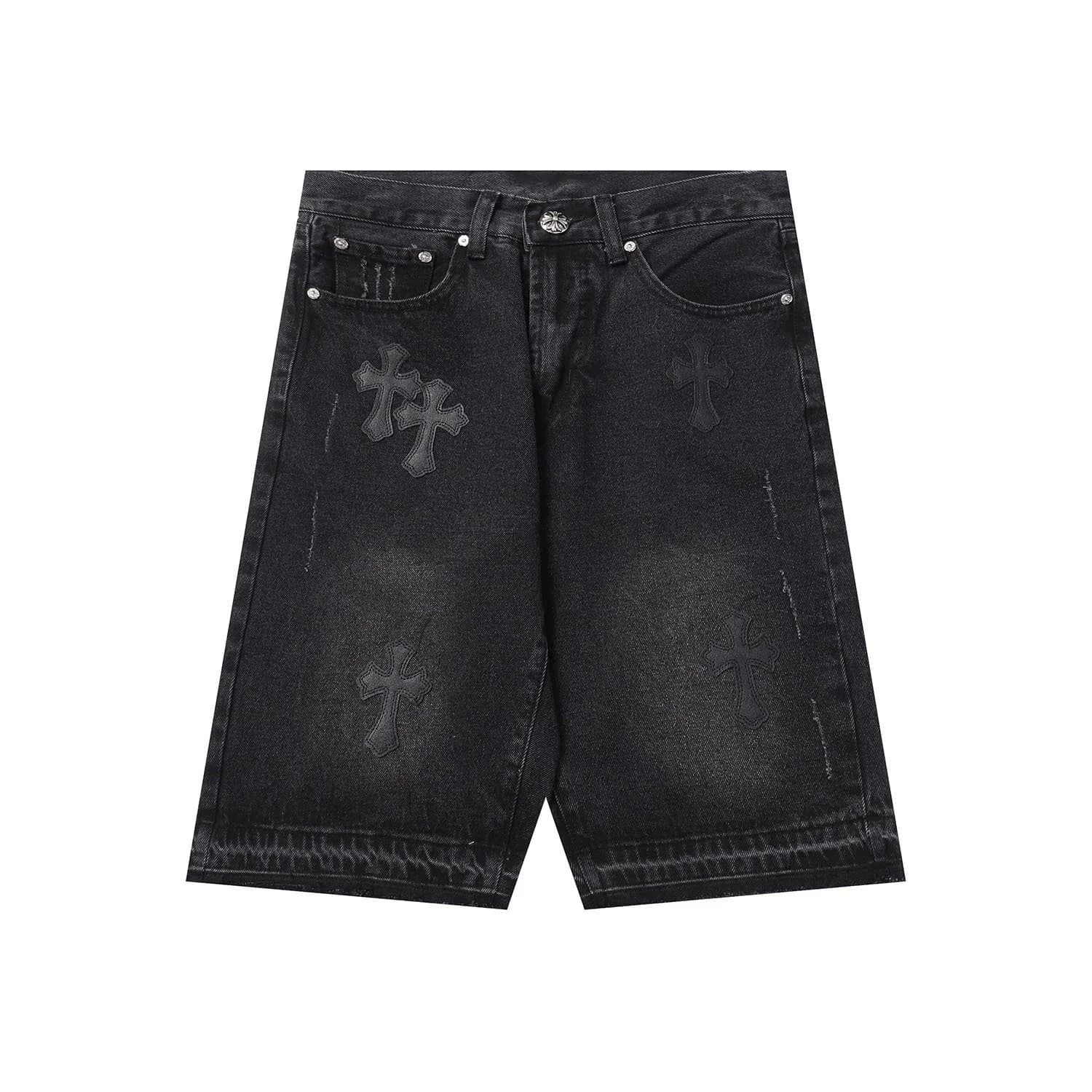 CH Style Cross Denim Shorts — shorts from Weidian