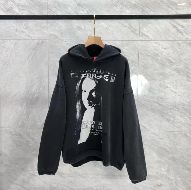 Vintage Washed Graphic Hoodie — hoodies from Weidian