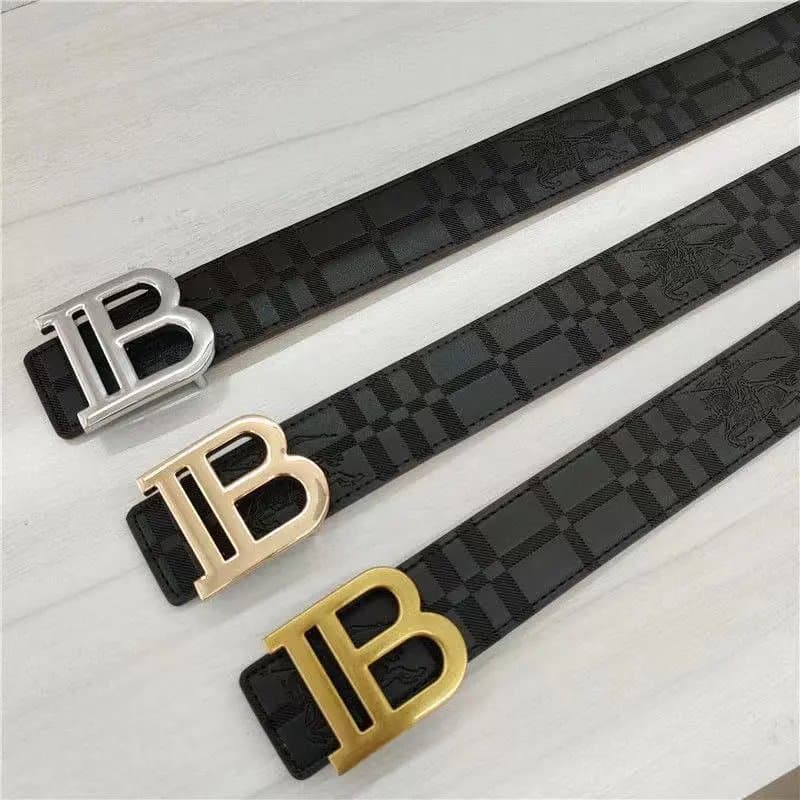 B Buckle Leather Belt — accessories from Weidian