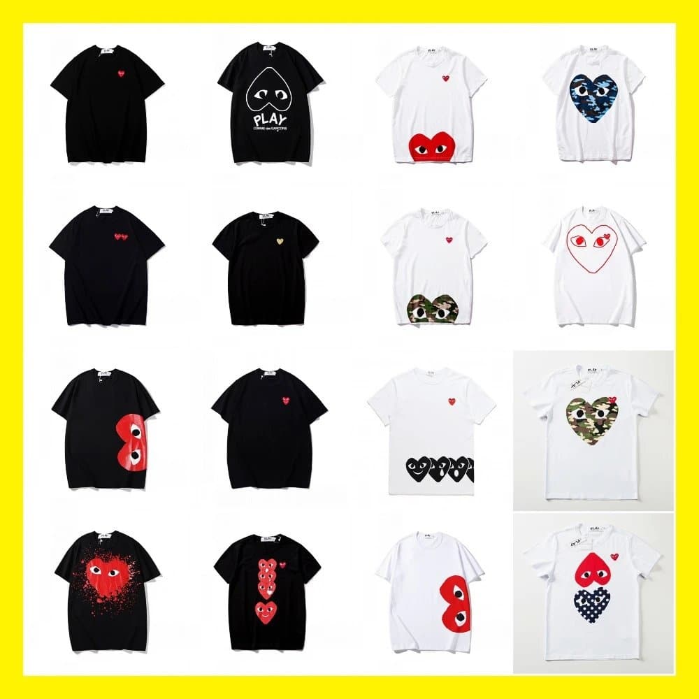 Heart Embroidered Couple Tee — tShirts from Weidian
