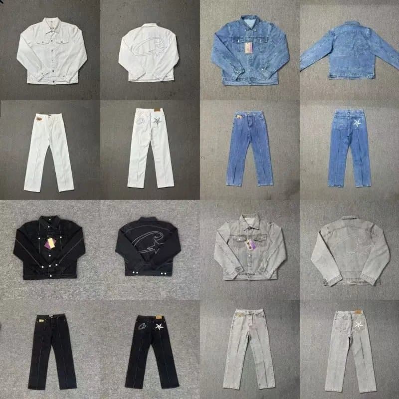 Denim Jacket and Jeans Set — tracksuits from Weidian