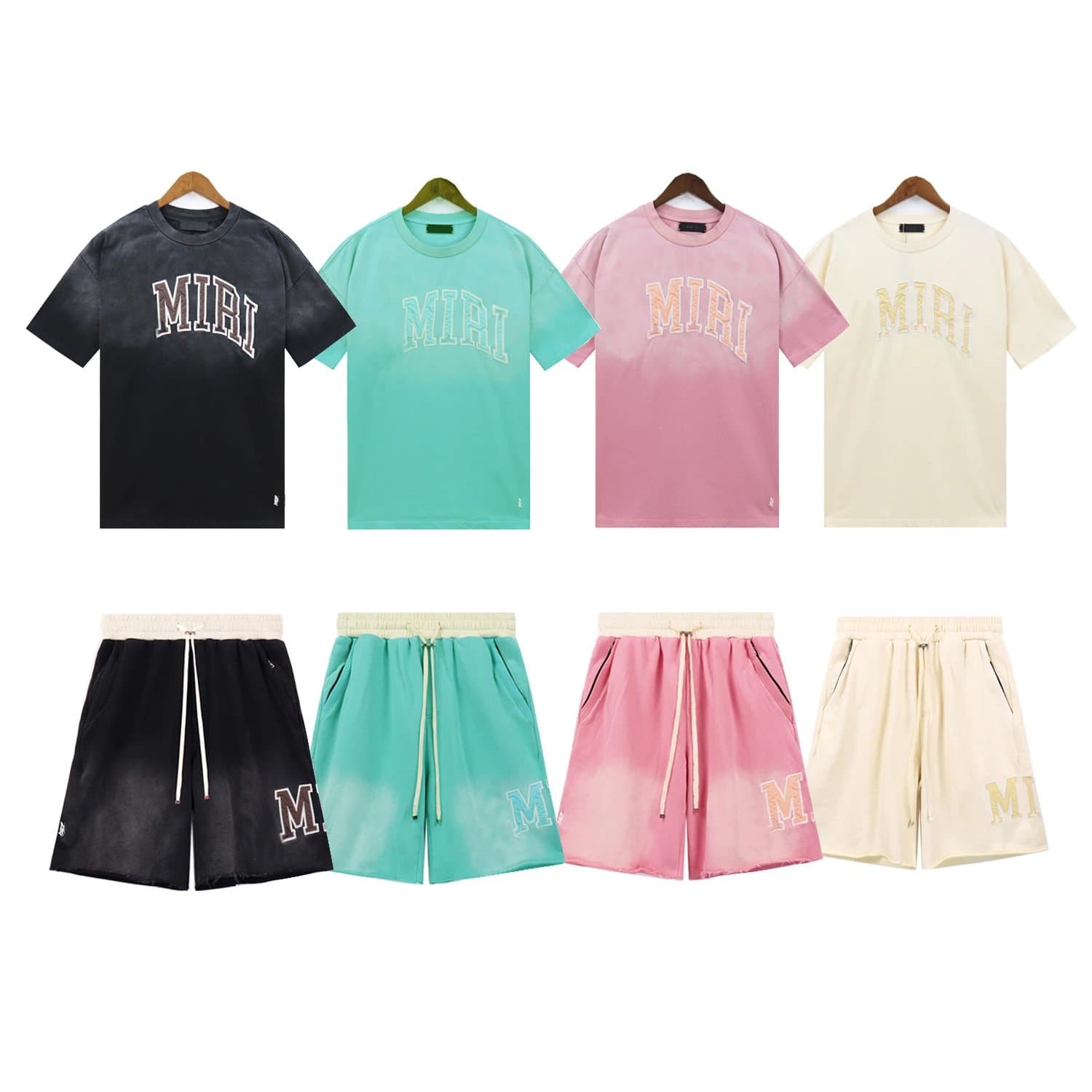 Washed Vintage Tee and Shorts Set — tracksuits from Weidian