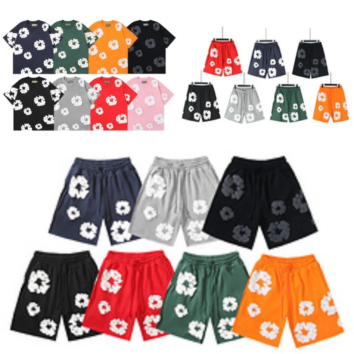 Foam Print Tee and Shorts Set — tracksuits from Weidian