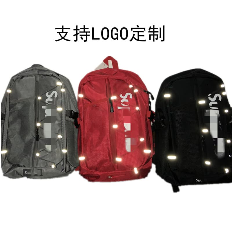 Fashion men and women Korean version Harajuku ulzzang street shooting backpack travel bag fitness bag ins reflective backpack school bag from 1688