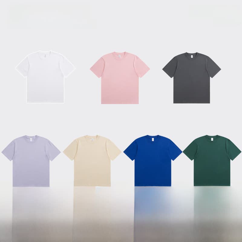 2024 Cotton T shirt Men's 230g Heavy Solid Color Crewneck Short Sleeve Casual Combed Cotton Unisex T shirt — T-Shirts from 1688, photo 1 of 1