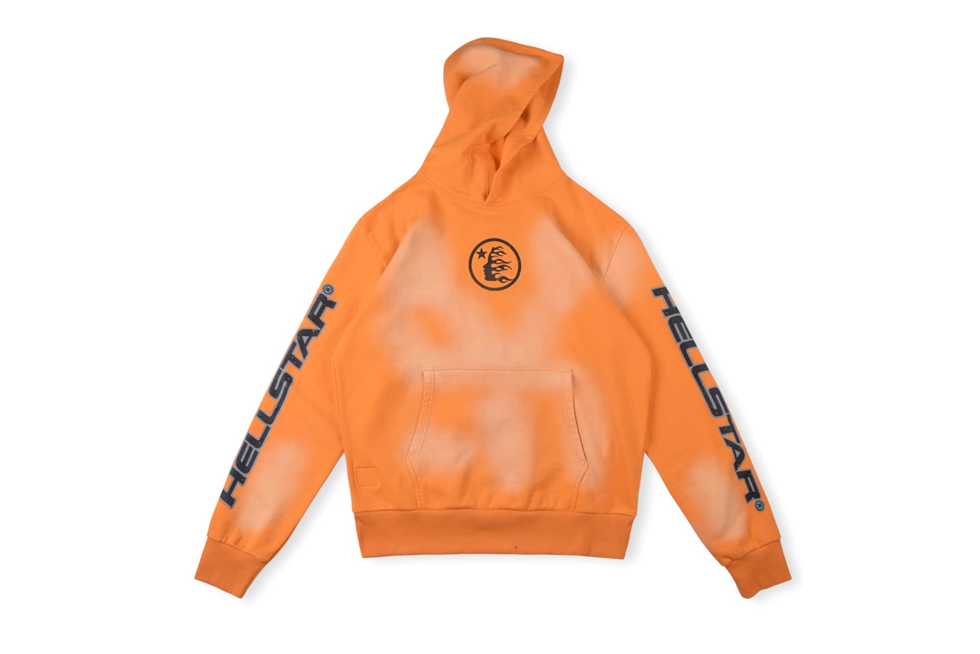 23FW European and American high street hooded hoodies pants washed sweater stitching sports casual flared pants sets from 1688