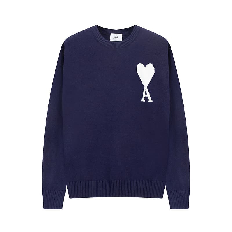 2023 autumn and winter sweater women's knitwear loose round neck knitted couple's love sweater men's and women's same casual from 1688