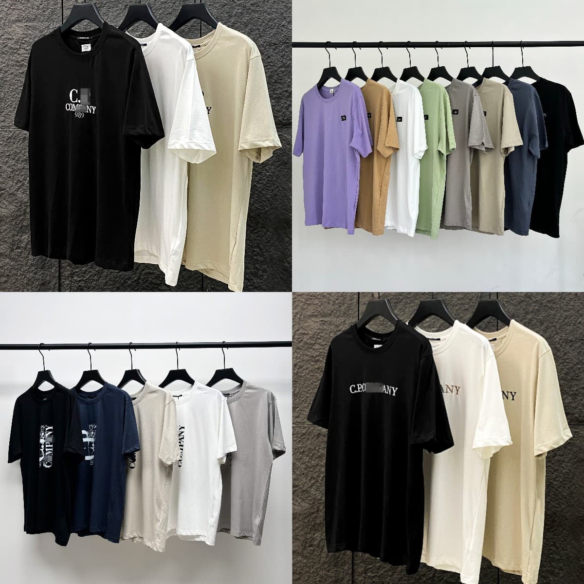 CP foreign trade men's fashion brand pure cotton embroidery casual round neck short sleeved T shirt handsome simple casual outdoor sports from 1688