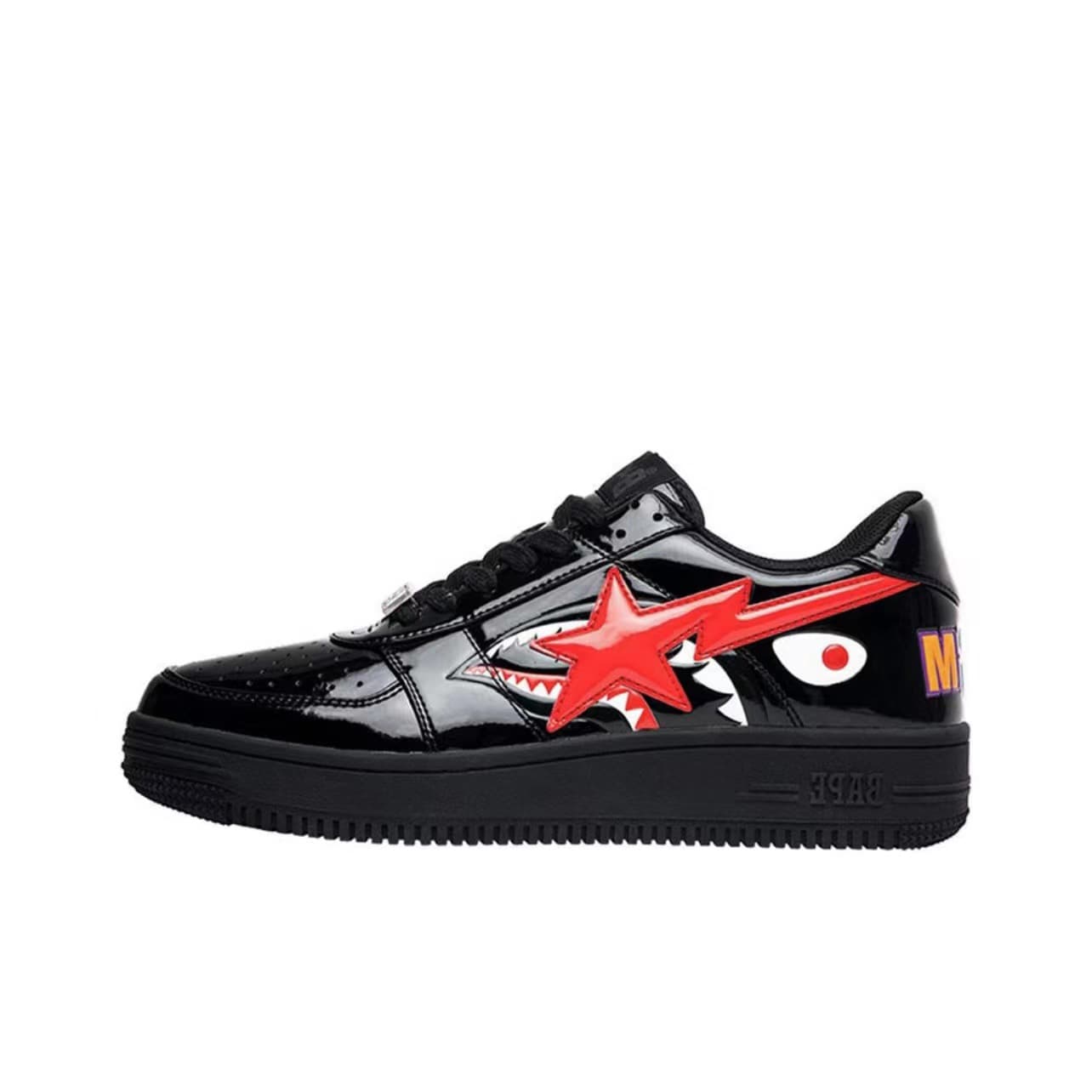 BAPESTA SK8 DUNK street trend black and white shark couple vibe low top casual sneakers board shoes — product from 1688, photo 1 of 1