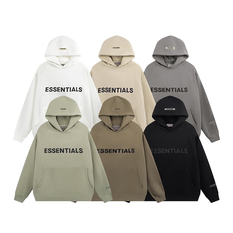 Factory double line Esse wholesale new chest LOGO laminated hooded sweatshirt FOGntials from 1688