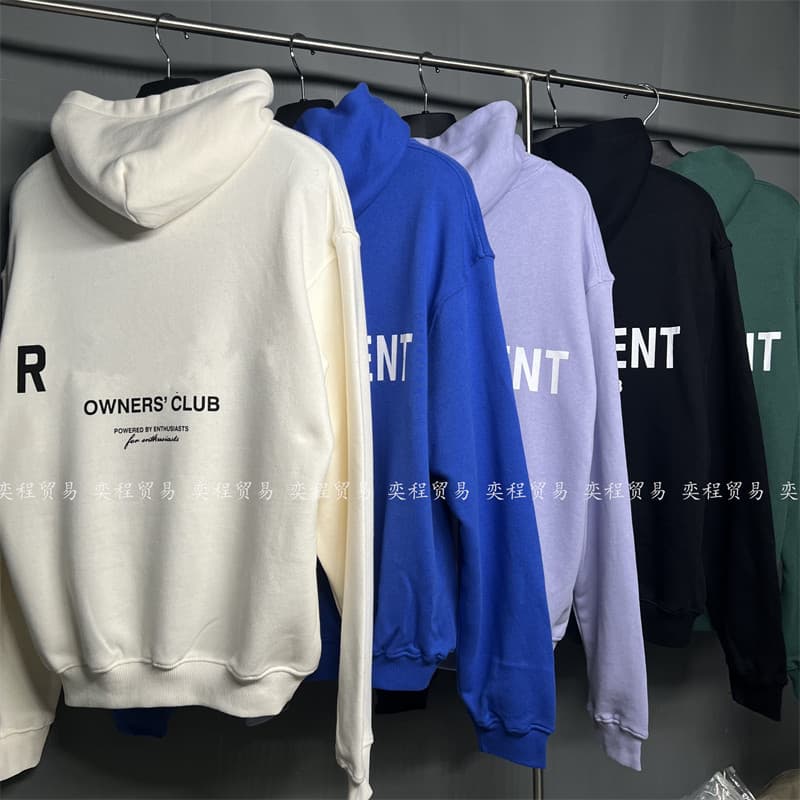 R Retro American simple classic letter logo high street hooded sweatshirt high street hooded sweatshirt trendy couple tops from 1688