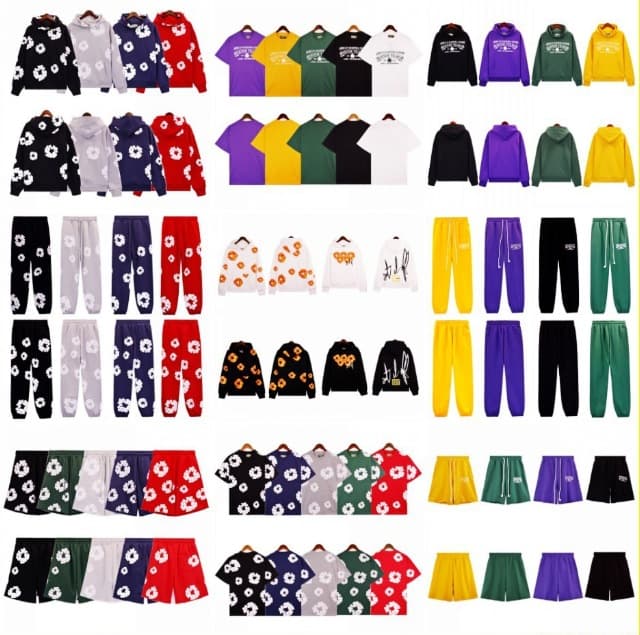 European and American street fashion sweatshirt hip hop kapok print suit high street loose hooded sweatshirt casual sweatpants from 1688
