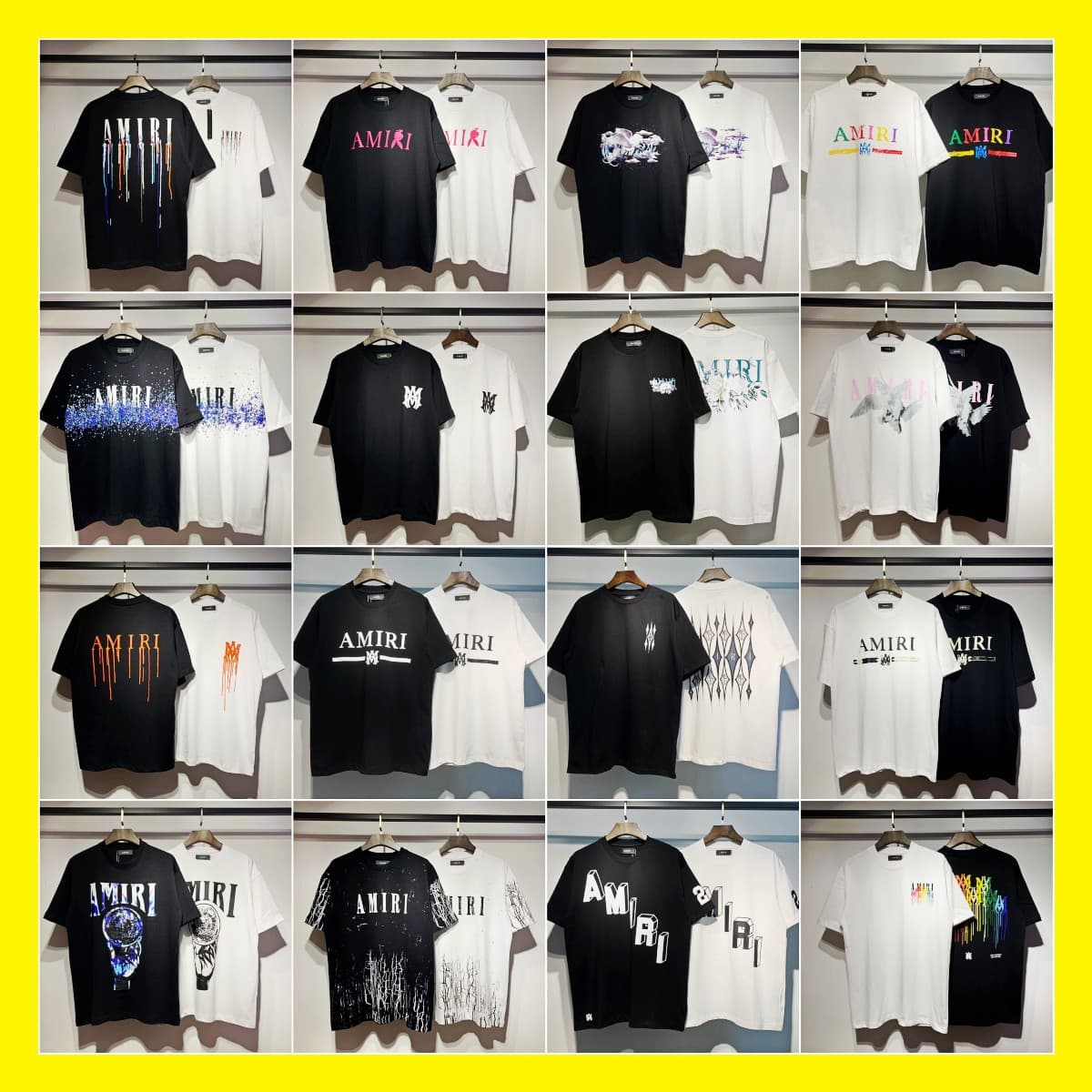 260g am peace dove flow paint graffiti letters starry sky classic logo print short sleeved couple T shirt iri from 1688