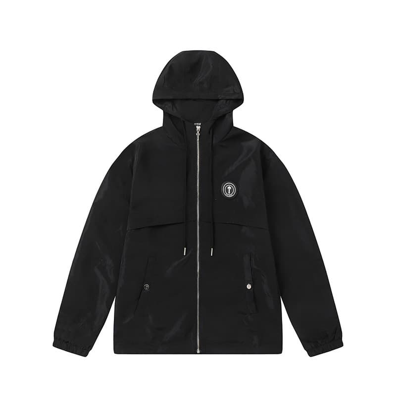 Trapstar European and American street fashion brand black embroidered letters men's jacket loose casual high street zipper windbreaker from 1688