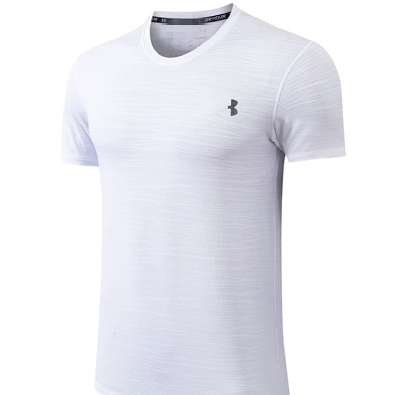Anessa new sports breathable sweat absorbent running fitness tops short sleeved T shirts men's quick drying loose large size tops from 1688