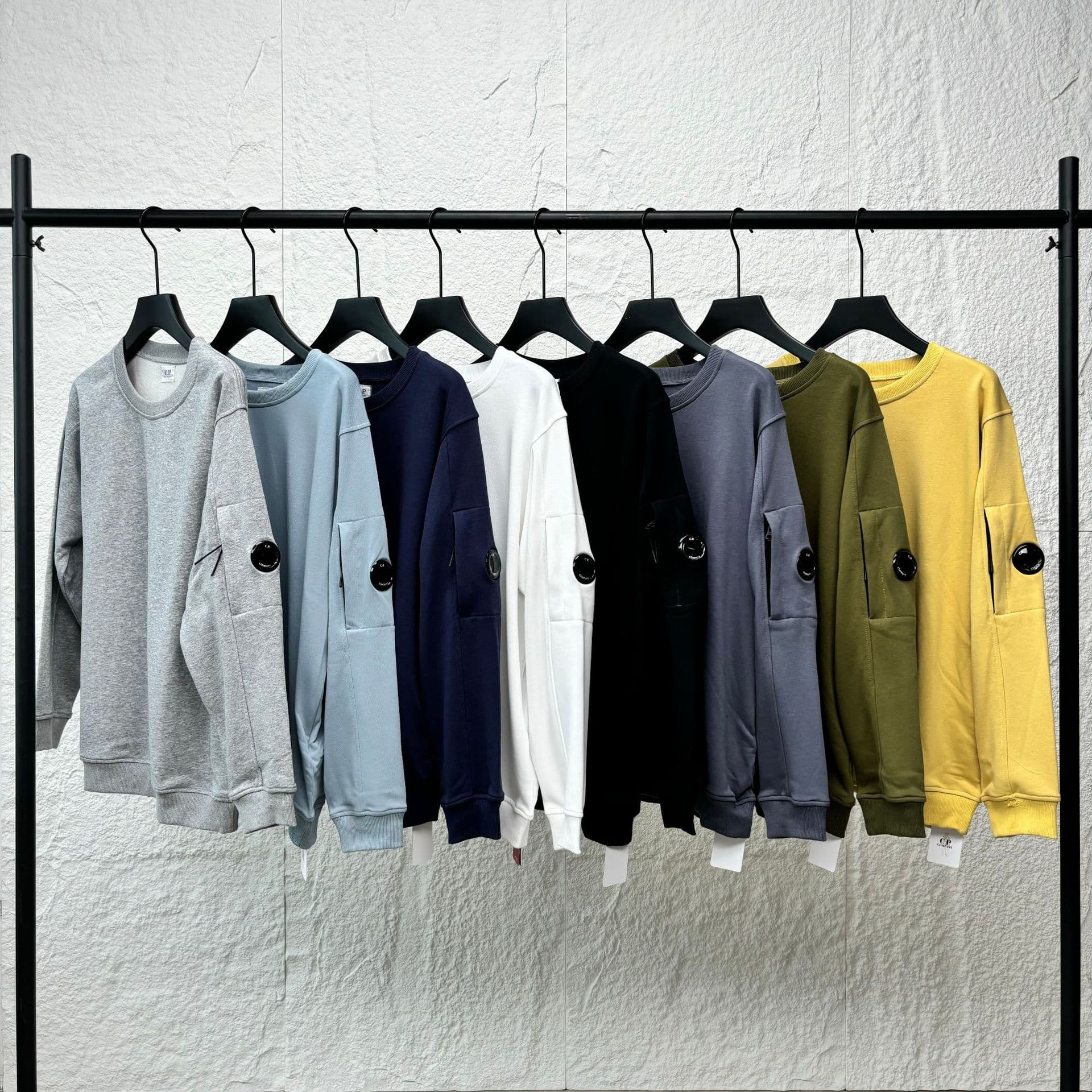 Cross border quality casual loose round neck pullover sweater CP men's jacket wholesale British youth fashion brand men from 1688