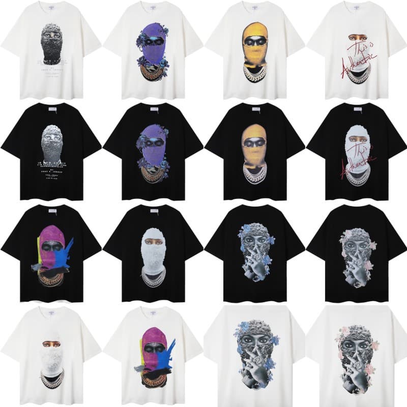 American IH NOM UH NIT Stranger Things Masked Man Trendy Brand Short Sleeve Men's ins High Street Summer T shirt Women from 1688