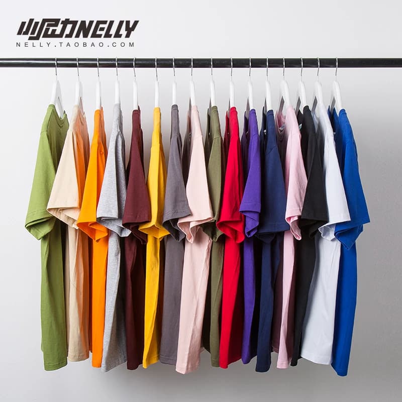 Hip hop pure cotton solid color couple short sleeved bottoming shirt T shirt white men and women T shirt pure black half sleeved clothes tops from Taobao