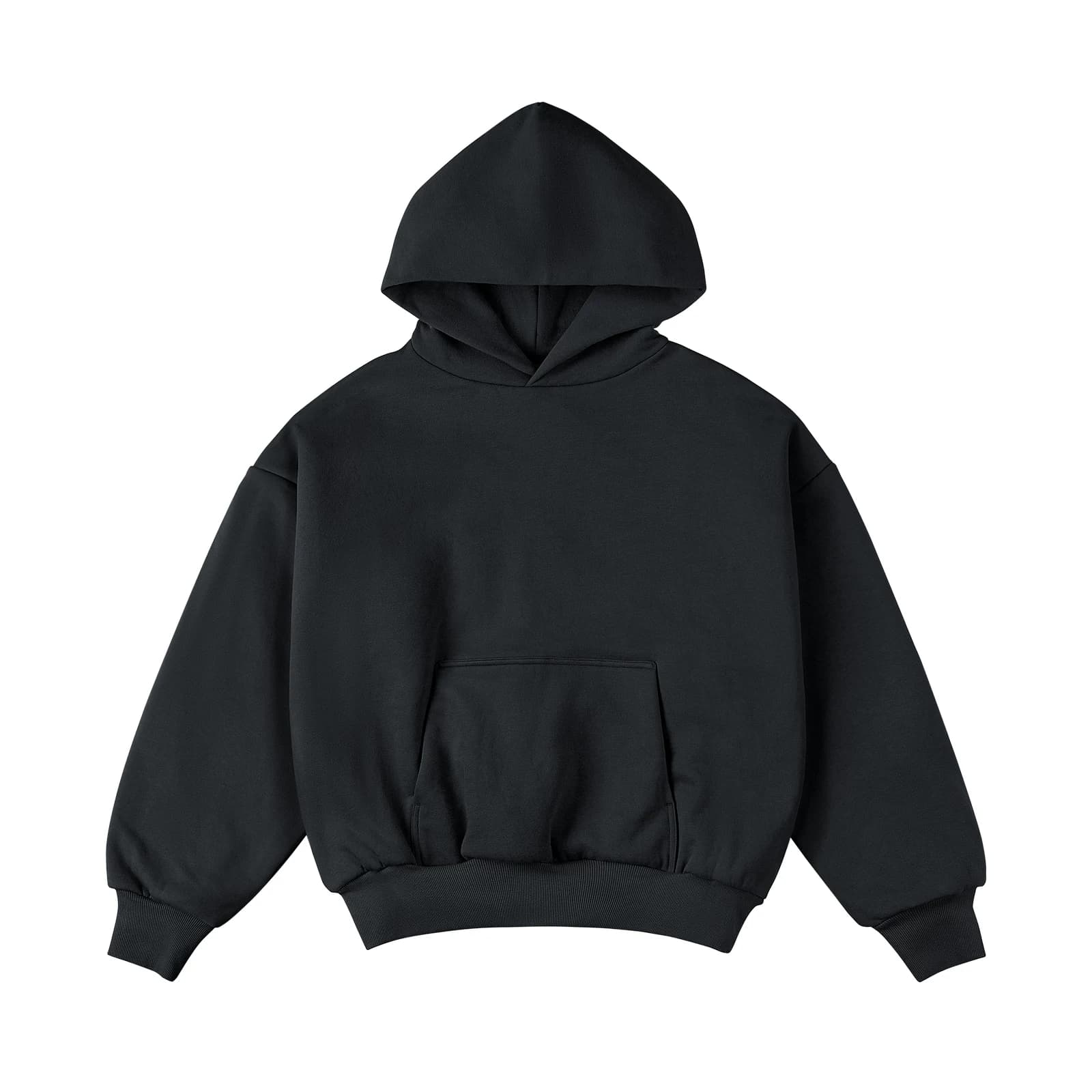 IDLT 400gX2 heavy double layer profile short hoodie thickened drop shoulder sweater trendy big talker Street men and women ins from Taobao