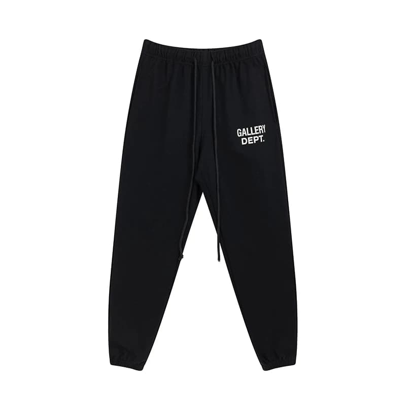 GALLERY DEPT basic style letter printed logo drawstring trousers pure cotton ankle banded slacks men's and women's sweatpants from Taobao