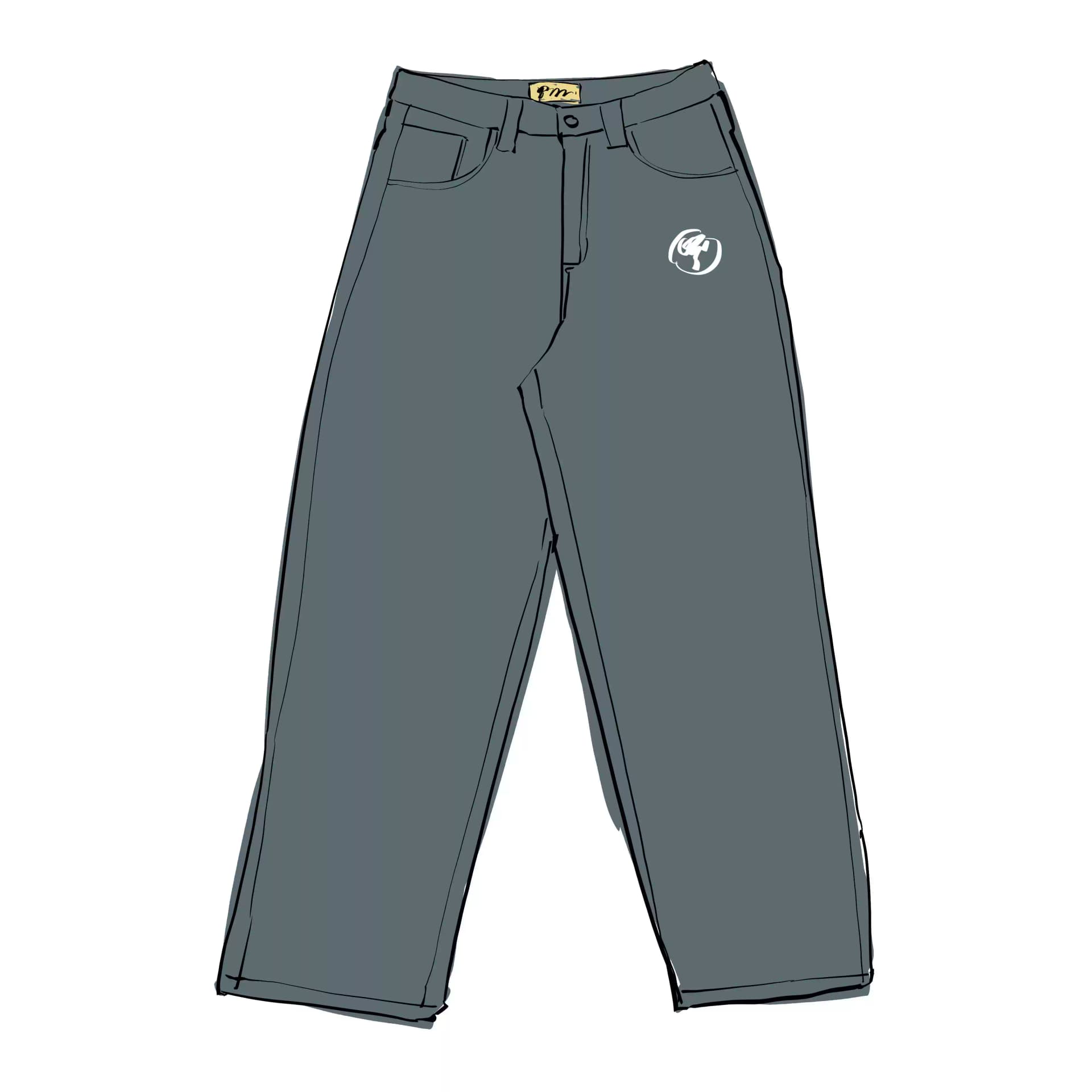 Per embroidered p long jeans from Taobao