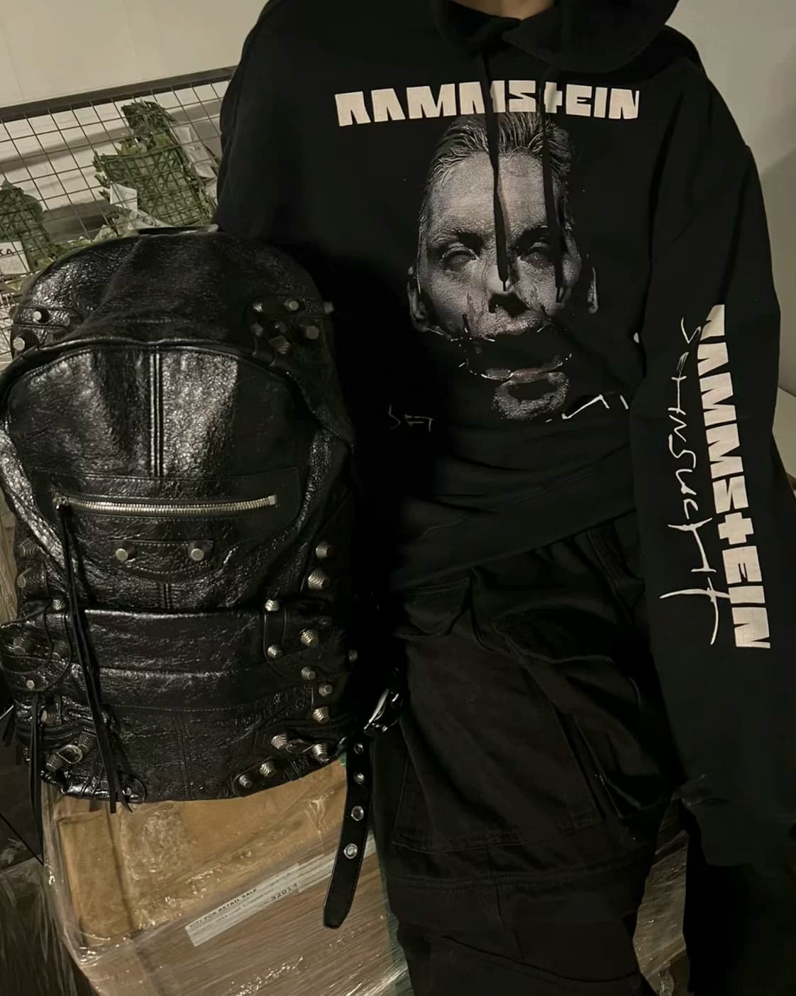 VTM RAMMSTEIN dark punk style German tank band men and women loose hoodie black jacket from Taobao