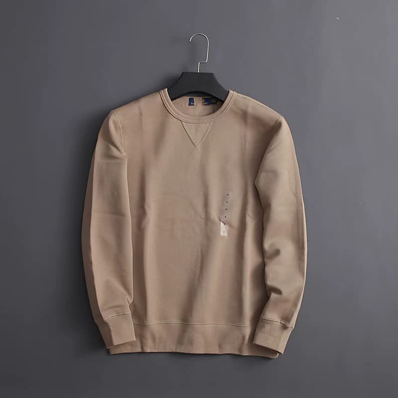 European and American classic solid color basic double sided cloth retro heavy industry simple round neck sweater — product from Taobao, photo 1 of 1