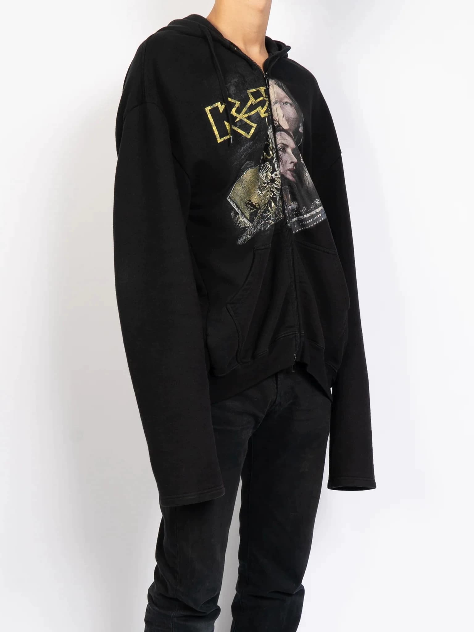 VET FW18 Oversized Titanic Split Autumn and Winter Men's Hooded Casual Loose Printed Sweatshirt from Taobao